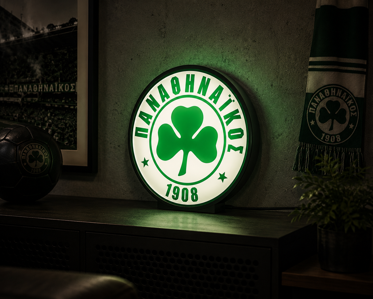 Panathinaikos LED Light – Φωτιζόμενο Διακοσμητικό Παναθηναϊκού | Panathinaikos Logo Light