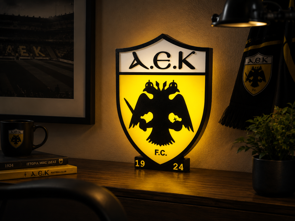 AEK LED Crest Light – Φωτιζόμενο Διακοσμητικό ΑΕΚ | AEK FC Logo Lamp