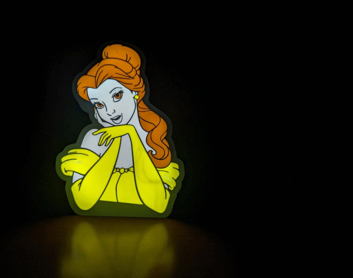Lightbox – “Beauty & the Beast” Belle Fan Art Lamp