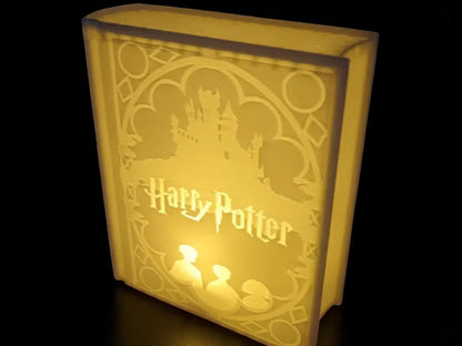 Harry Potter Book Light – 3D Printed Fan Art Lightbox | Magical Hogwarts-Inspired Decor