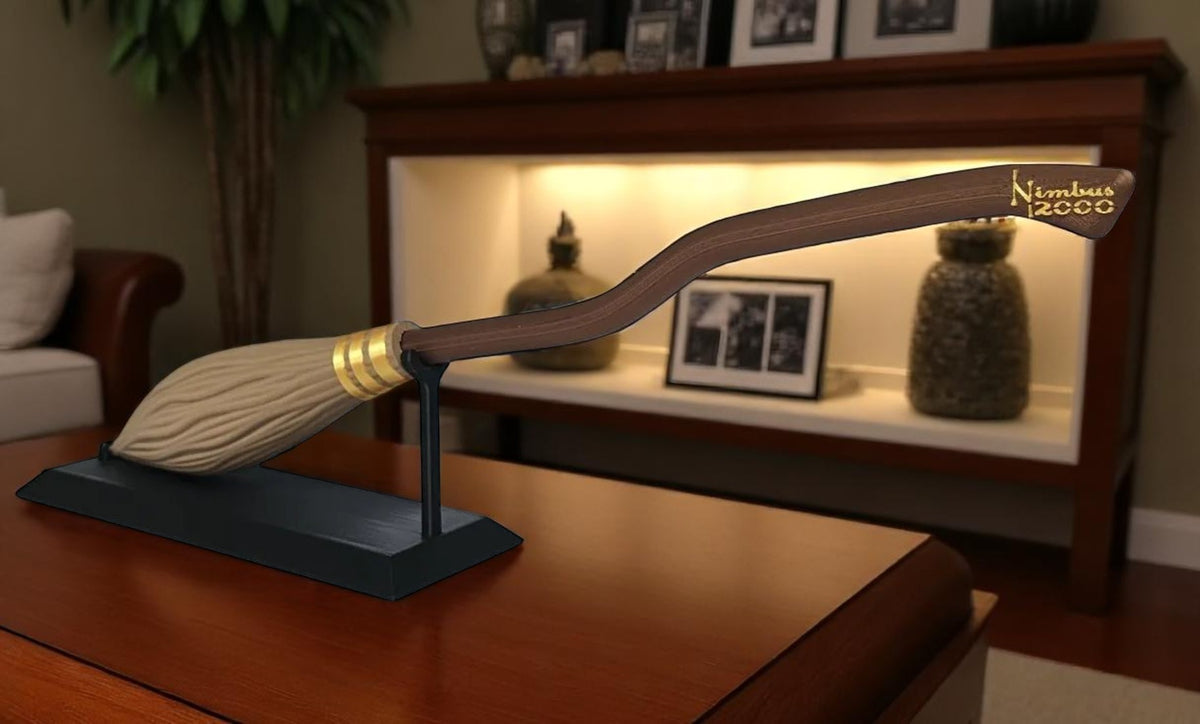 Nimbus 2000 Broomstick – 3D Printed Harry Potter Fan Art Decor | Wizard Collectible Prop