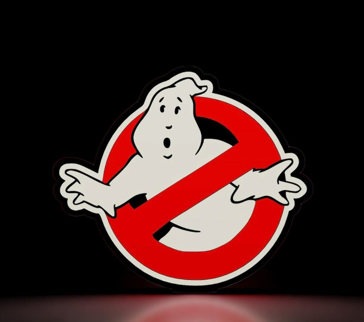 Ghostbusters Logo Lightbox – 3D Printed Fan Art LED Lamp | Retro Movie Room Decor