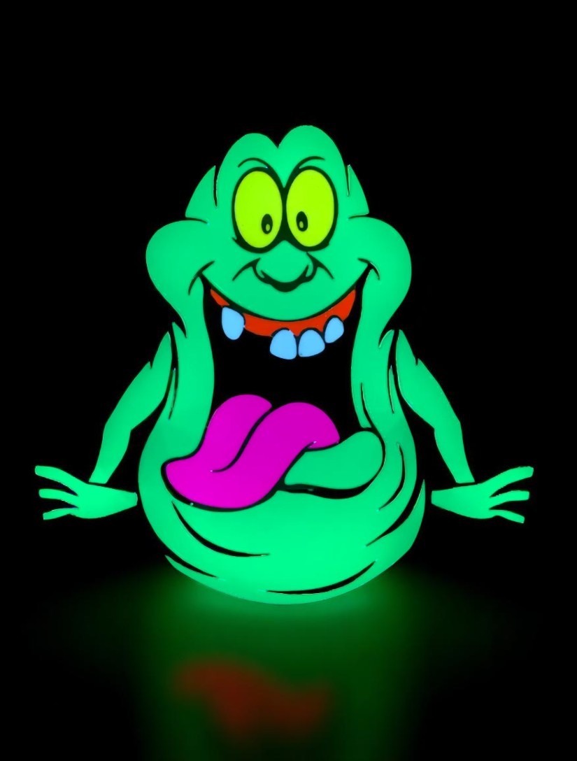 Slimer LED Lightbox – Λάμπα Ghostbusters Fan Art | Retro Glow Decor