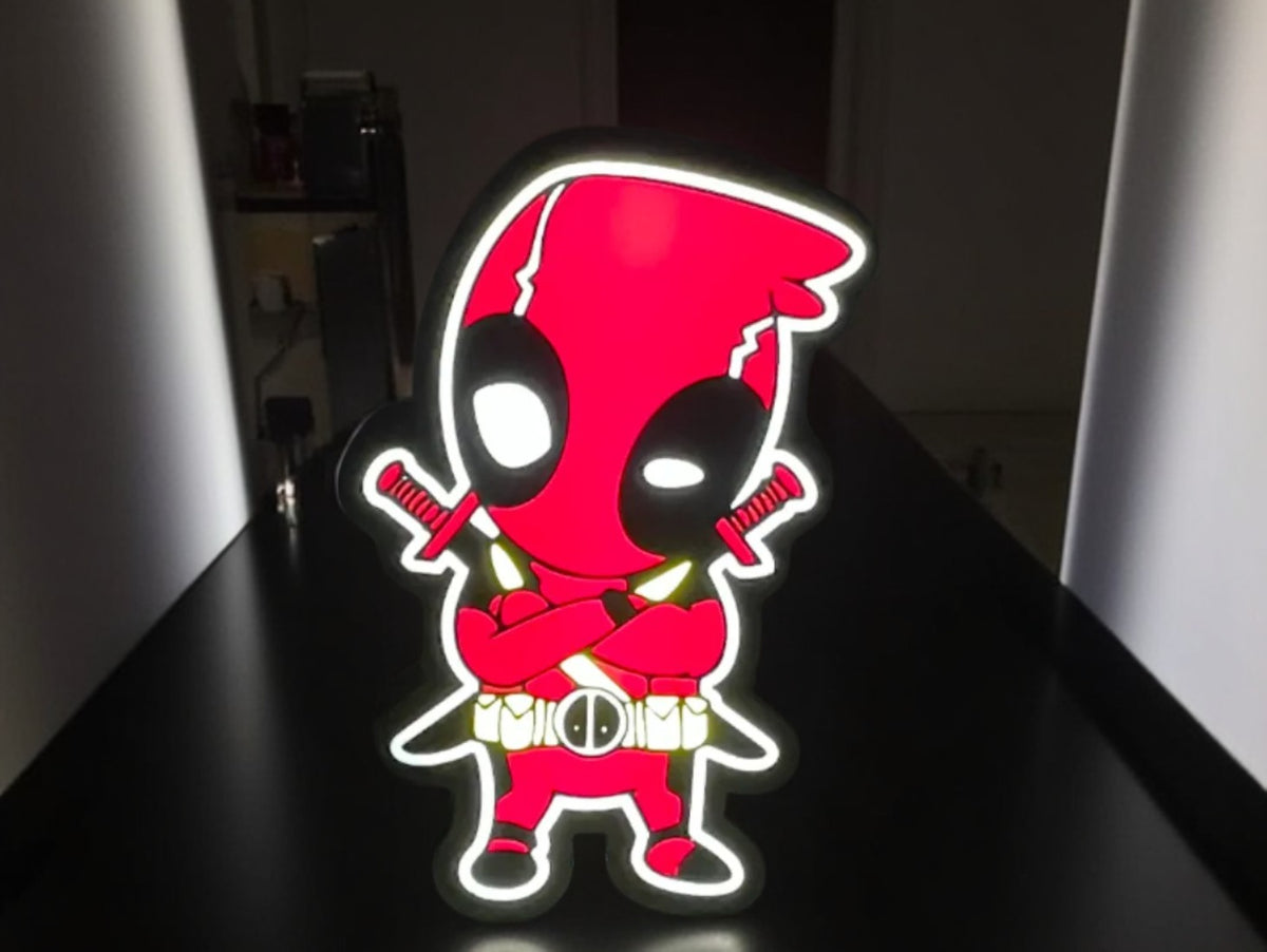 Chibi Deadpool LED Night Light - Character Lamp