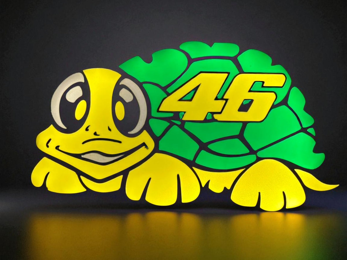 Lightbox "Turtle 46" – Αφιέρωμα στον Valentino Rossi | Fan Art LED Διακόσμηση