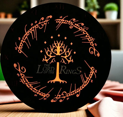 Φωτιζόμενο Ρολόι Τοίχου –  Fan Art “The Lord of the Rings”