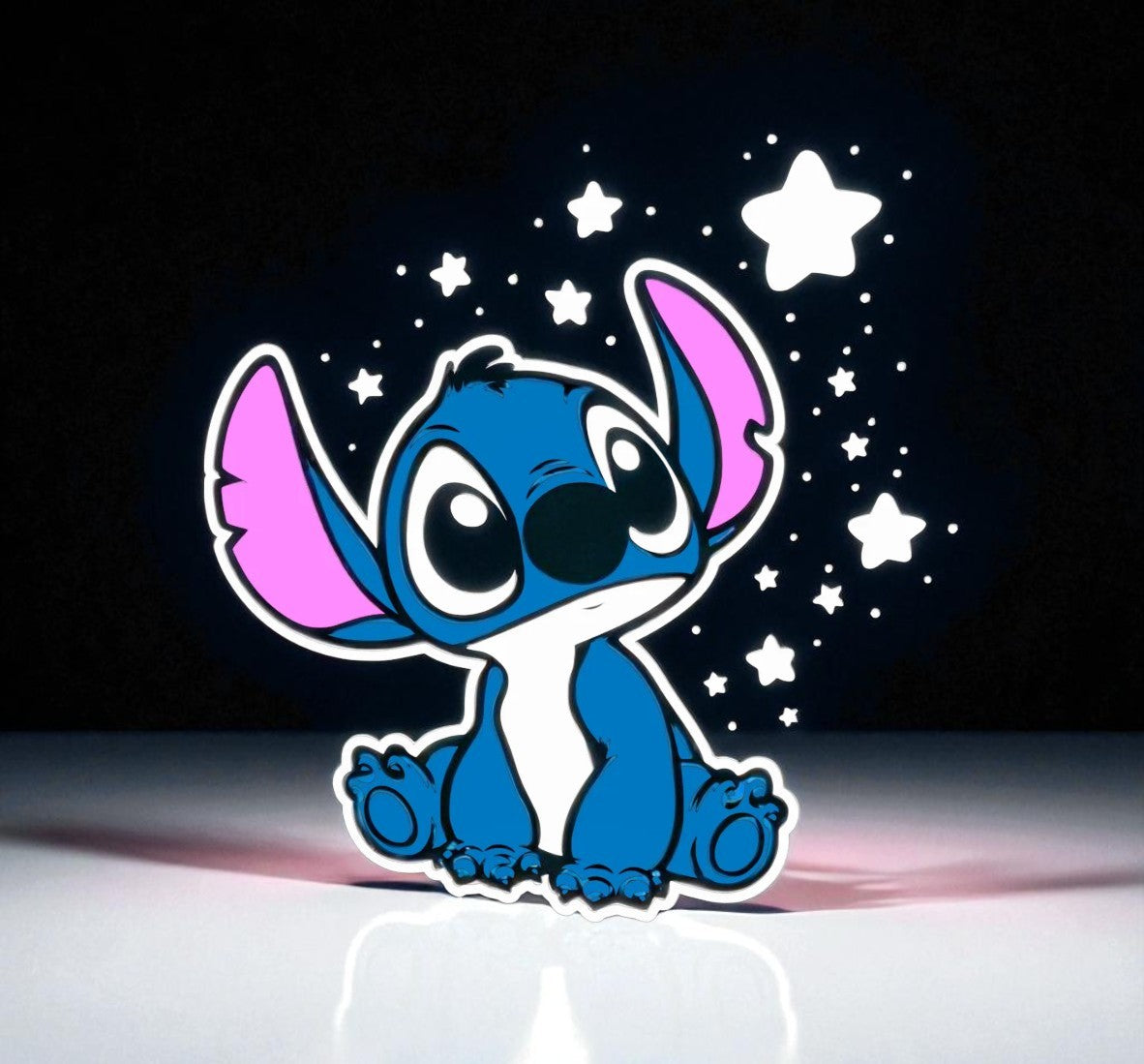 Stitch & Stars Fan Art Lightbox – Dreamy 3D Printed Night Light