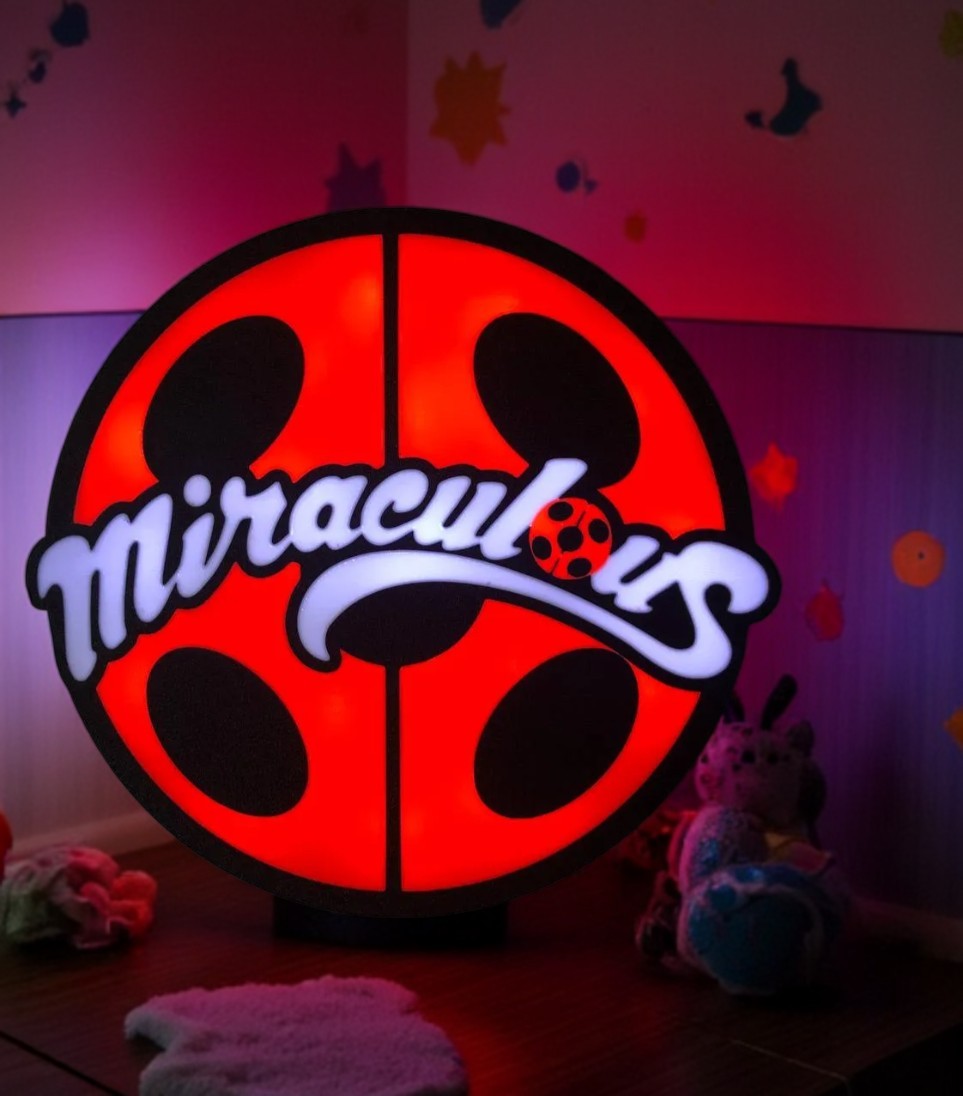  Φωτιστικό LED "Miraculous Ladybug"  - Λάμπα Νυκτός για Θαυμαστές της Σειράς