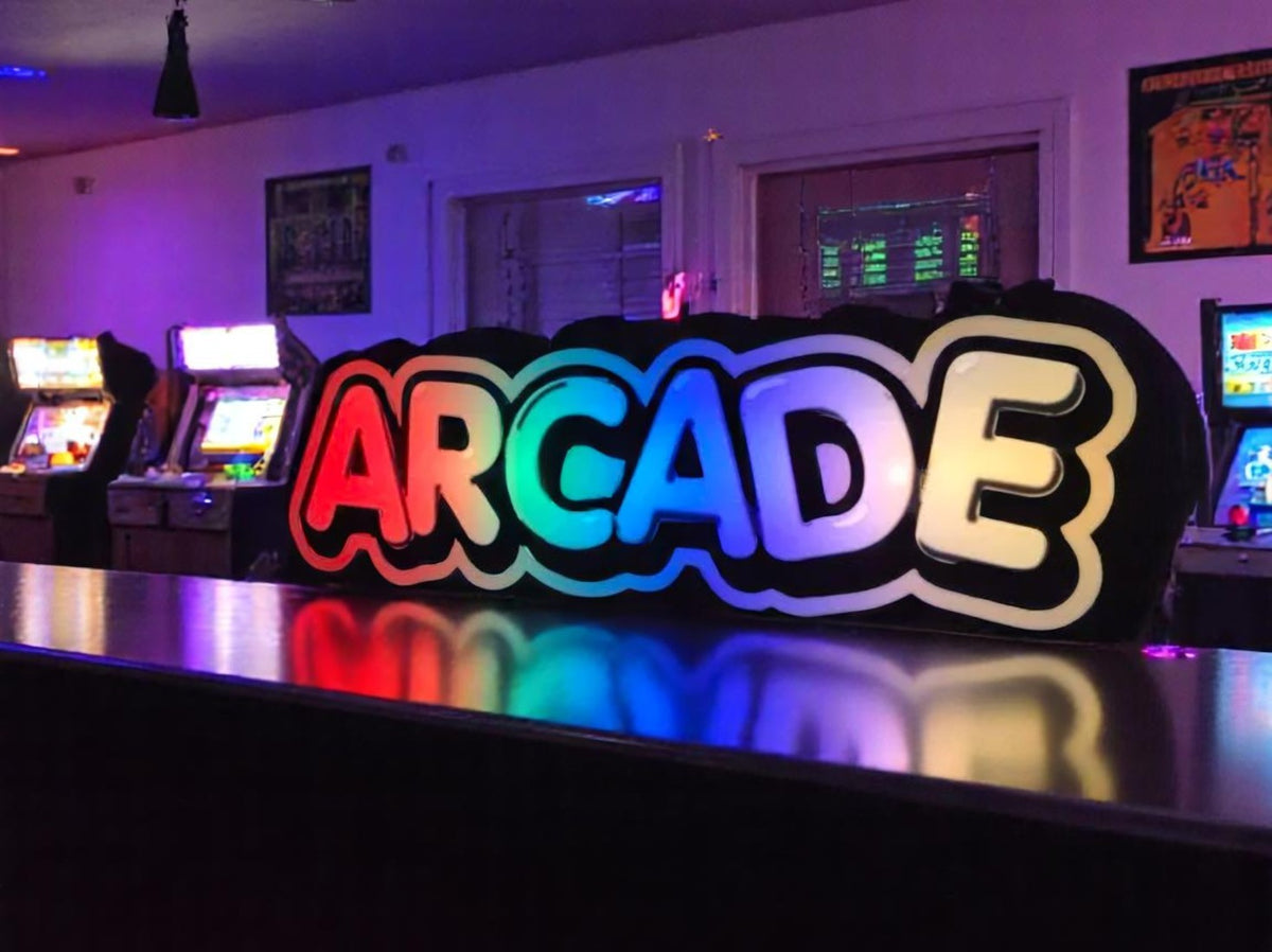 Φωτιστικό Lightbox "ARCADE" 3D Printed – Πολύχρωμο Retro Design 