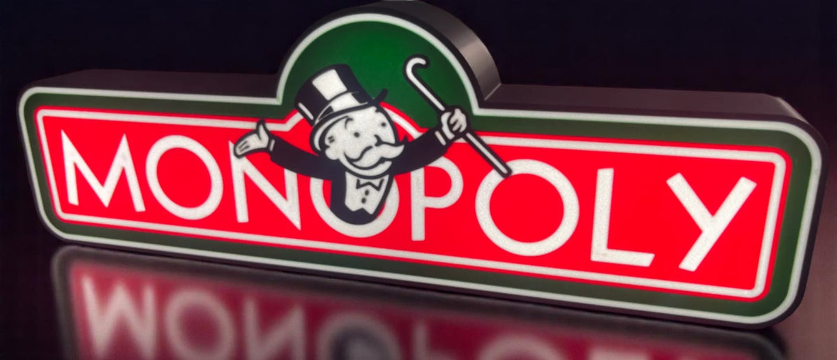 Φωτιστικό Lightbox "Monopoly" 3D Printed – Ρετρό Επιτραπέζια Αισθητική 
