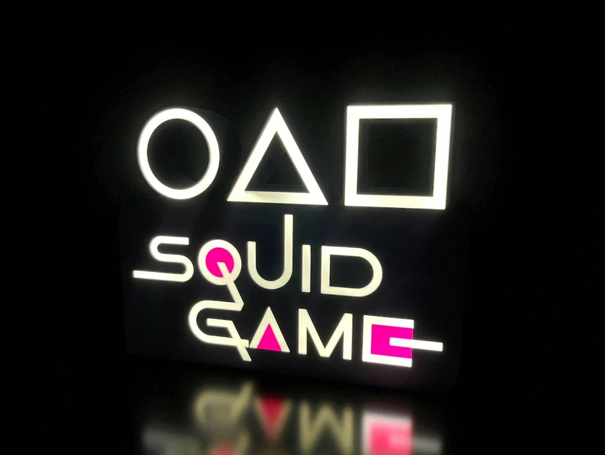 Φωτιζόμενο  Lightbox “Squid Game” – Pop Culture Fan Art Διακόσμηση