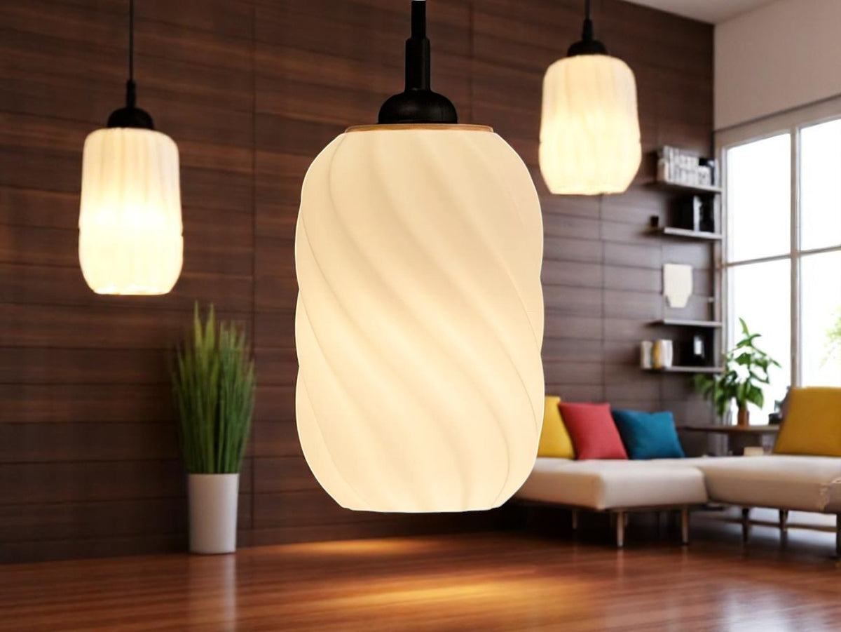 Twisted Organic 3D Printed Pendant Light