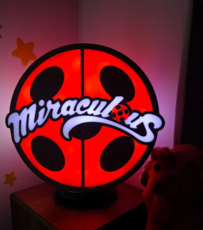  Φωτιστικό LED "Miraculous Ladybug"  - Λάμπα Νυκτός για Θαυμαστές της Σειράς