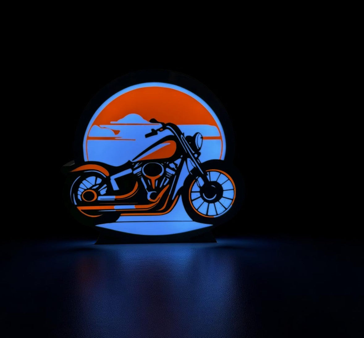  Harley Fan Art –  Φωτιζόμενο Διακοσμητικό Μοτοσυκλέτας