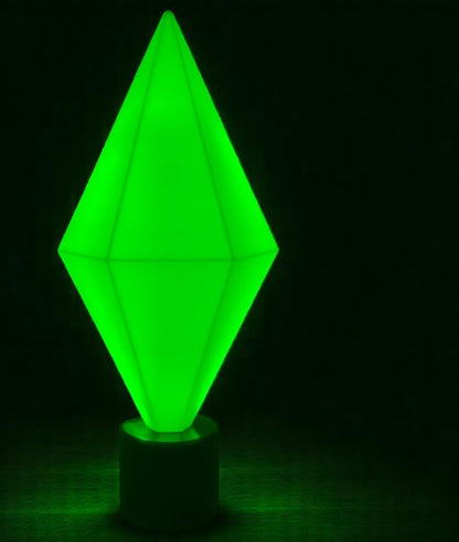 Φωτιστικό Lightbox "Sims Plumbob" 3D Printed – Gaming Διακόσμηση με LED