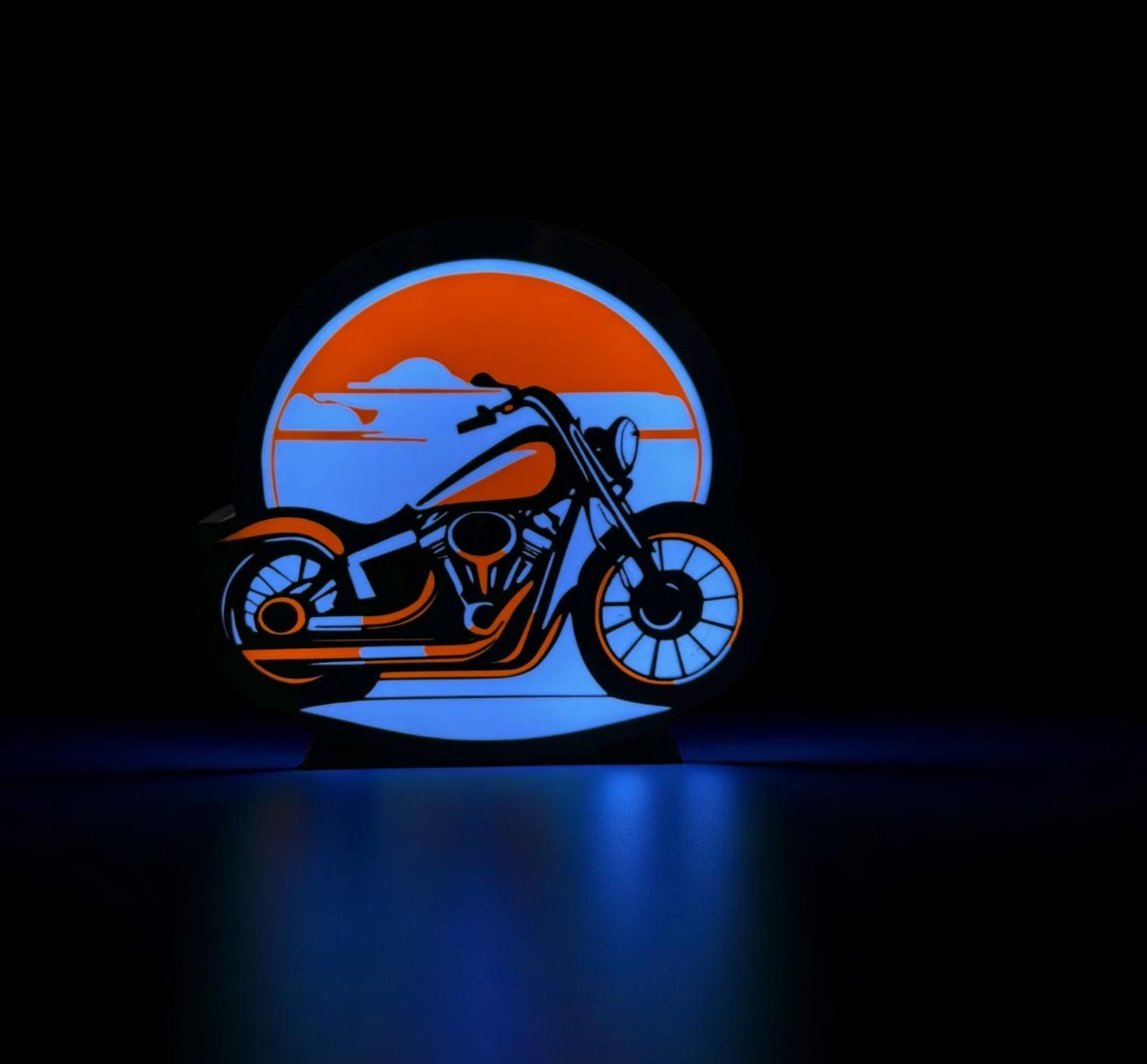  Harley Fan Art –  Φωτιζόμενο Διακοσμητικό Μοτοσυκλέτας