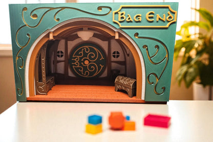 Handcrafted 3D Diorama – Enchanted Round-Door Hobbit-Style Home