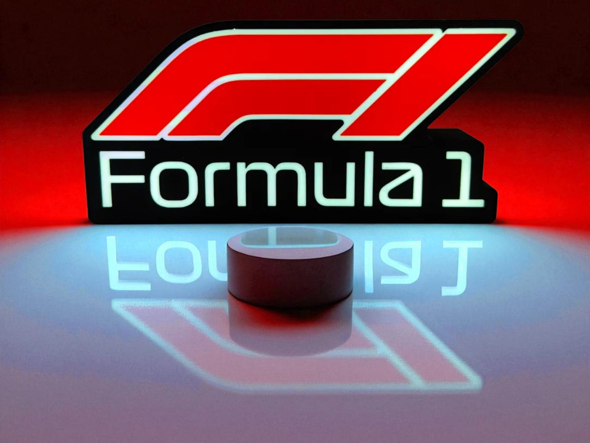 Formula 1 Fan Art Lightbox |  LED Racing Decor