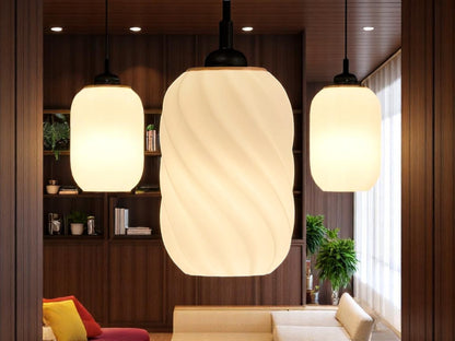 Twisted Organic 3D Printed Pendant Light