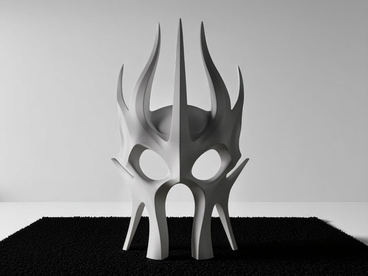3D Printed Dark Power Mask | Fan Art Decoration Inspired by The Lord of the Rings