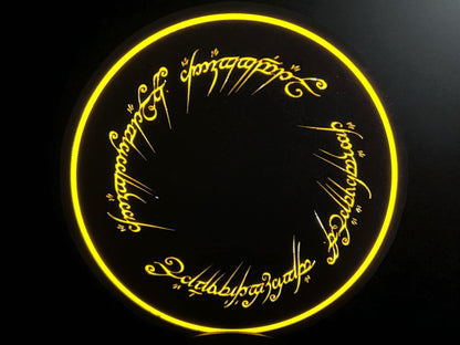 The One Ring Lightbox – Illuminated  Fan Art Inspired by The Lord of the Rings