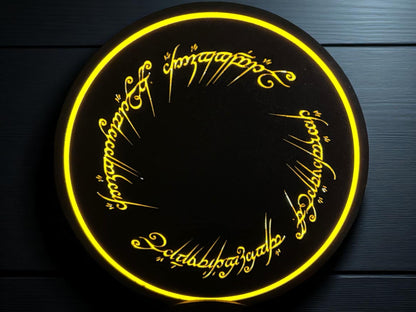 The One Ring Lightbox – Illuminated  Fan Art Inspired by The Lord of the Rings