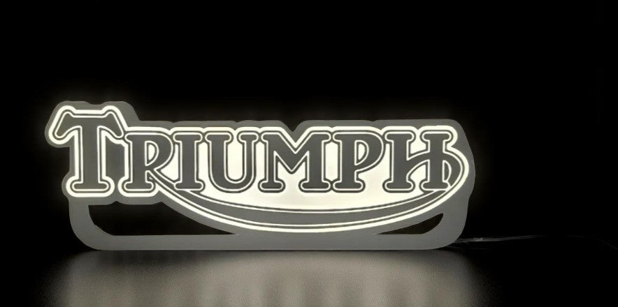 Triumph Vintage Logo 3D-Printed Lightbox – Classic Fan-Art Lamp