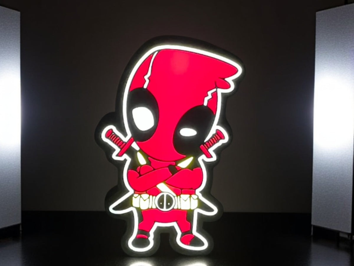 Chibi Deadpool LED Night Light - Character Lamp