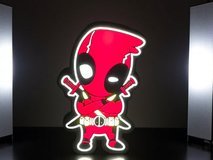 Chibi Deadpool LED Night Light - Character Lamp