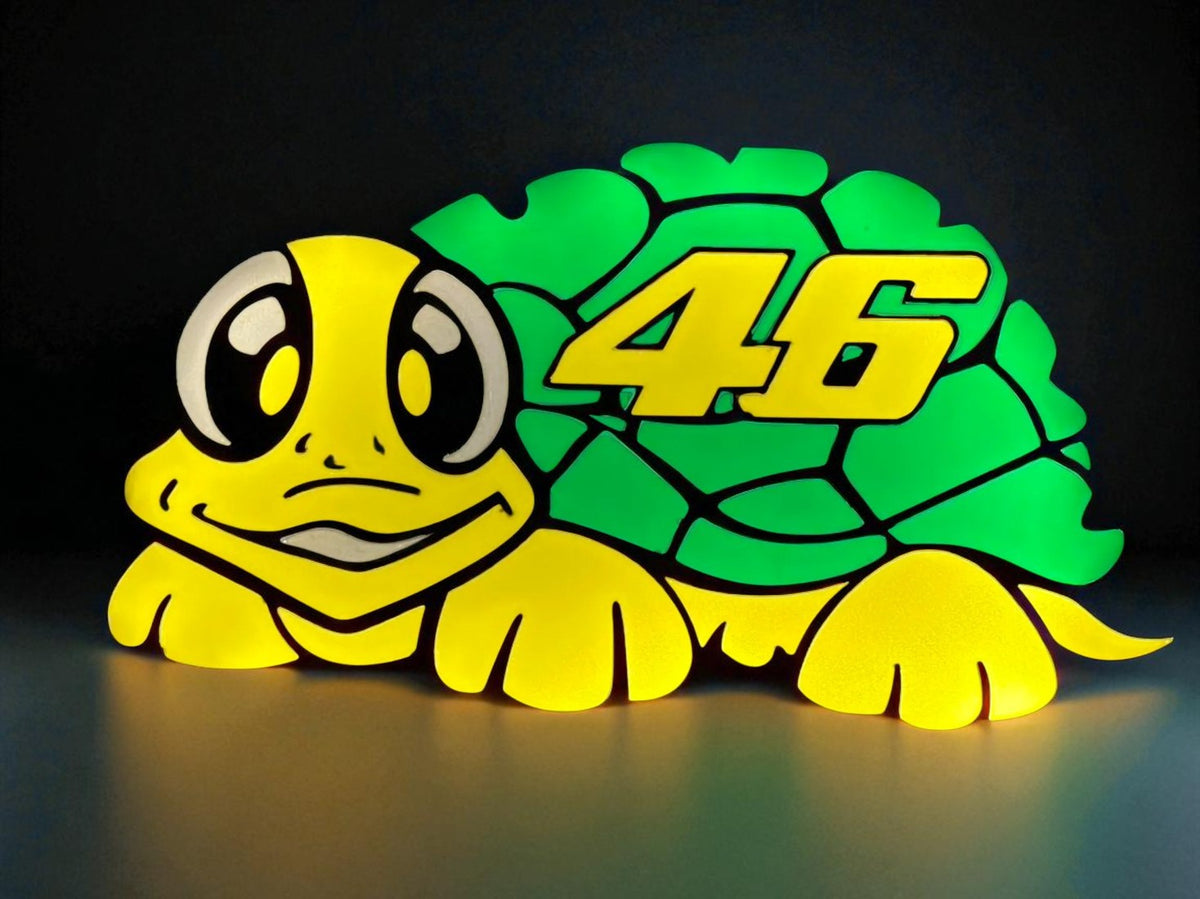 Lightbox "Turtle 46" – Αφιέρωμα στον Valentino Rossi | Fan Art LED Διακόσμηση