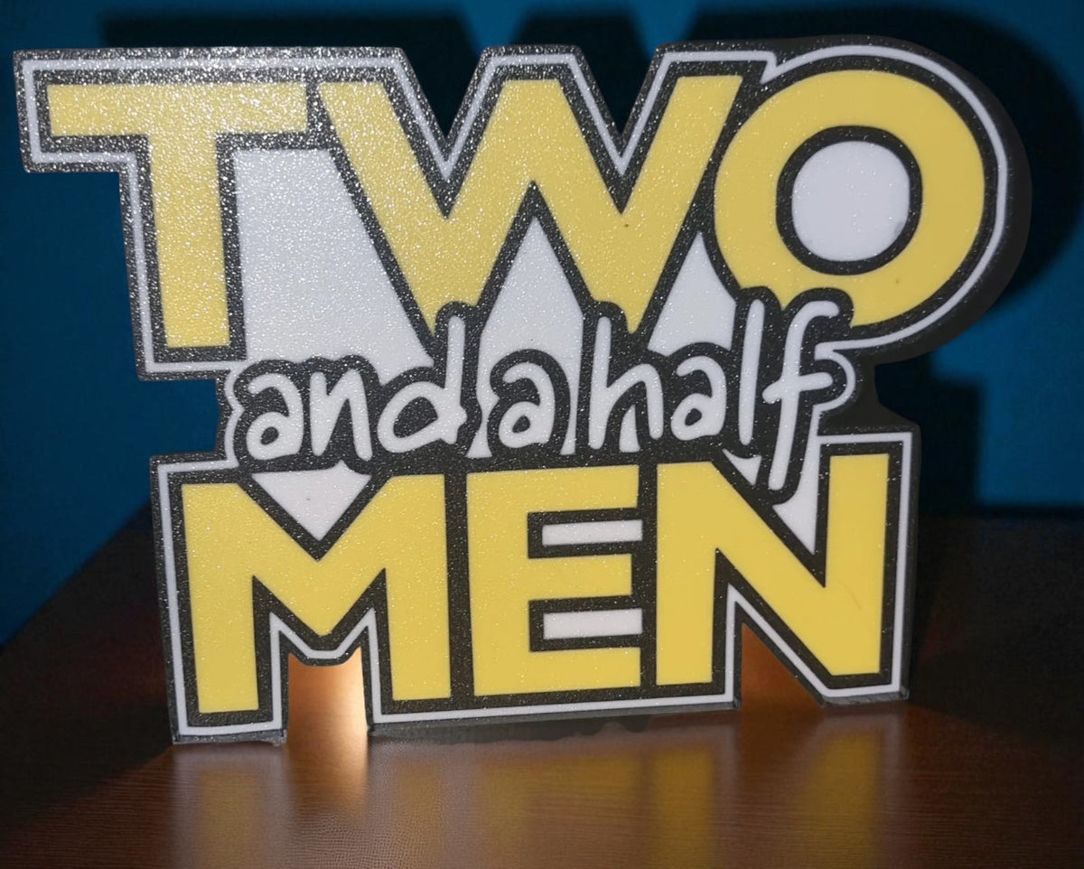"Two and a Half Men" Fan Art Lightbox – Classic Sitcom Vibes in 3D