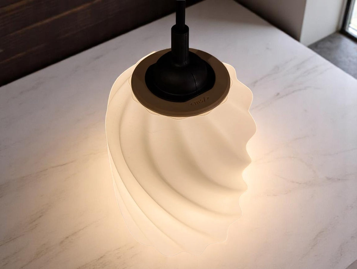 Twisted Organic 3D Printed Pendant Light