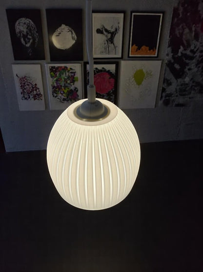 Ribbed 3D Printed Ceiling Lamp "Nordic Dome"
