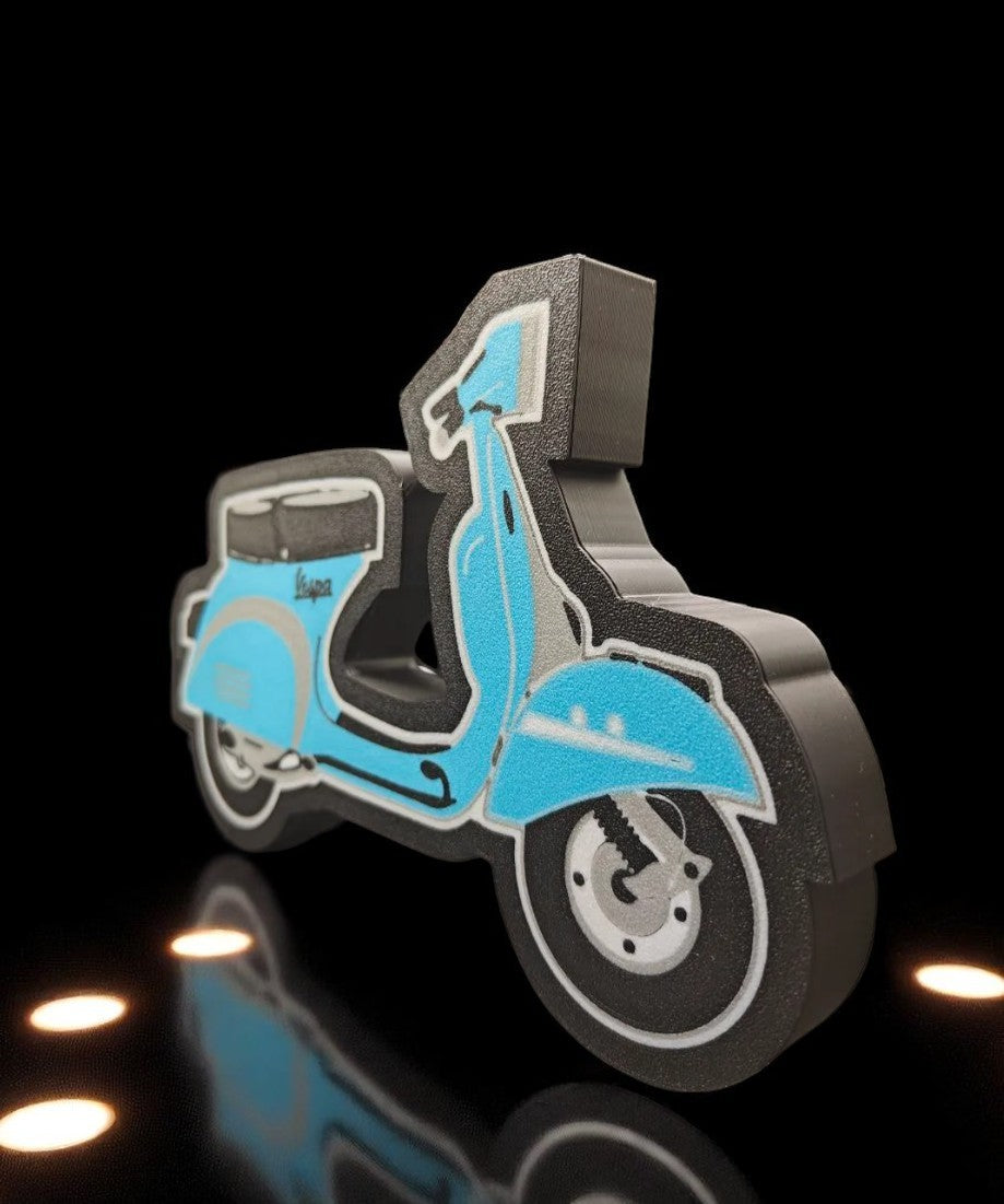 Vintage Vespa Scooter 3D-Printed Lightbox – Retro Fan-Art Lamp