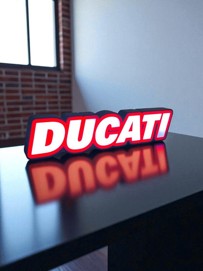 Φωτεινή Επιγραφή Fan Art Ducati – Lightbox με USB