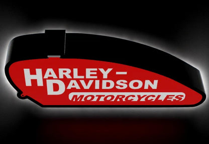 Harley-Davidson Tank Logo 3D Printed Lightbox – Retro Fan Art Lamp