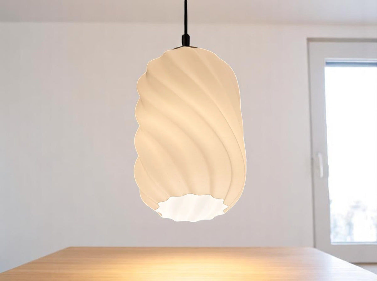 Twisted Organic 3D Printed Pendant Light