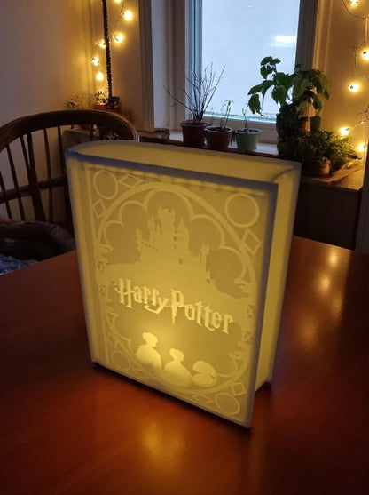 Harry Potter Book Light – 3D Printed Fan Art Lightbox | Magical Hogwarts-Inspired Decor