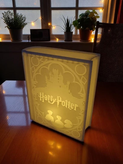 Harry Potter Book Light – 3D Printed Fan Art Lightbox | Magical Hogwarts-Inspired Decor