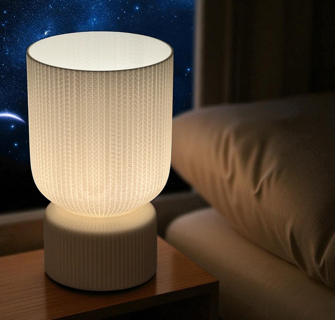 Minimalist Knit Texture –  Table Lamp
