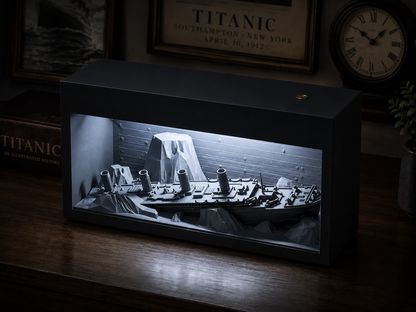 Titanic Shadowbox Light – Φωτιζόμενο Diorama Τιτανικός | Titanic Display Lamp