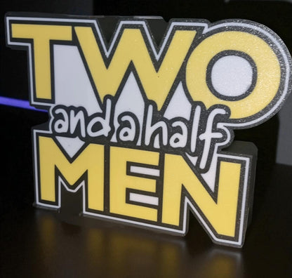 "Two and a Half Men" Fan Art Lightbox – Classic Sitcom Vibes in 3D