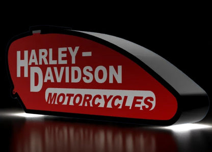 Harley-Davidson Tank Logo 3D Printed Lightbox – Retro Fan Art Lamp
