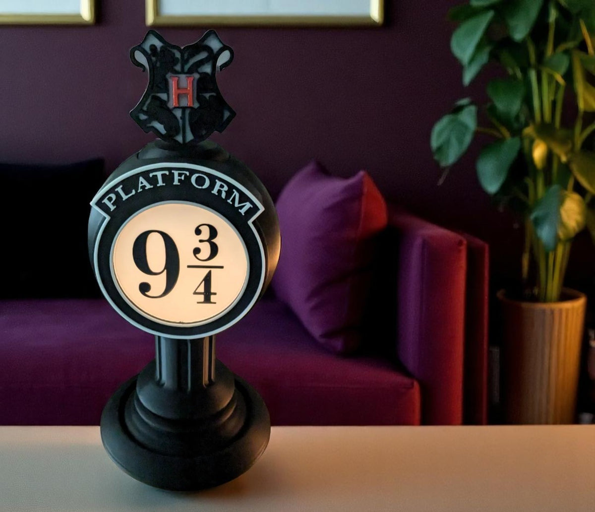 Platform 9¾ Lightbox Lamp – 3D Printed Harry Potter Fan Art Lantern | Wizard Decor
