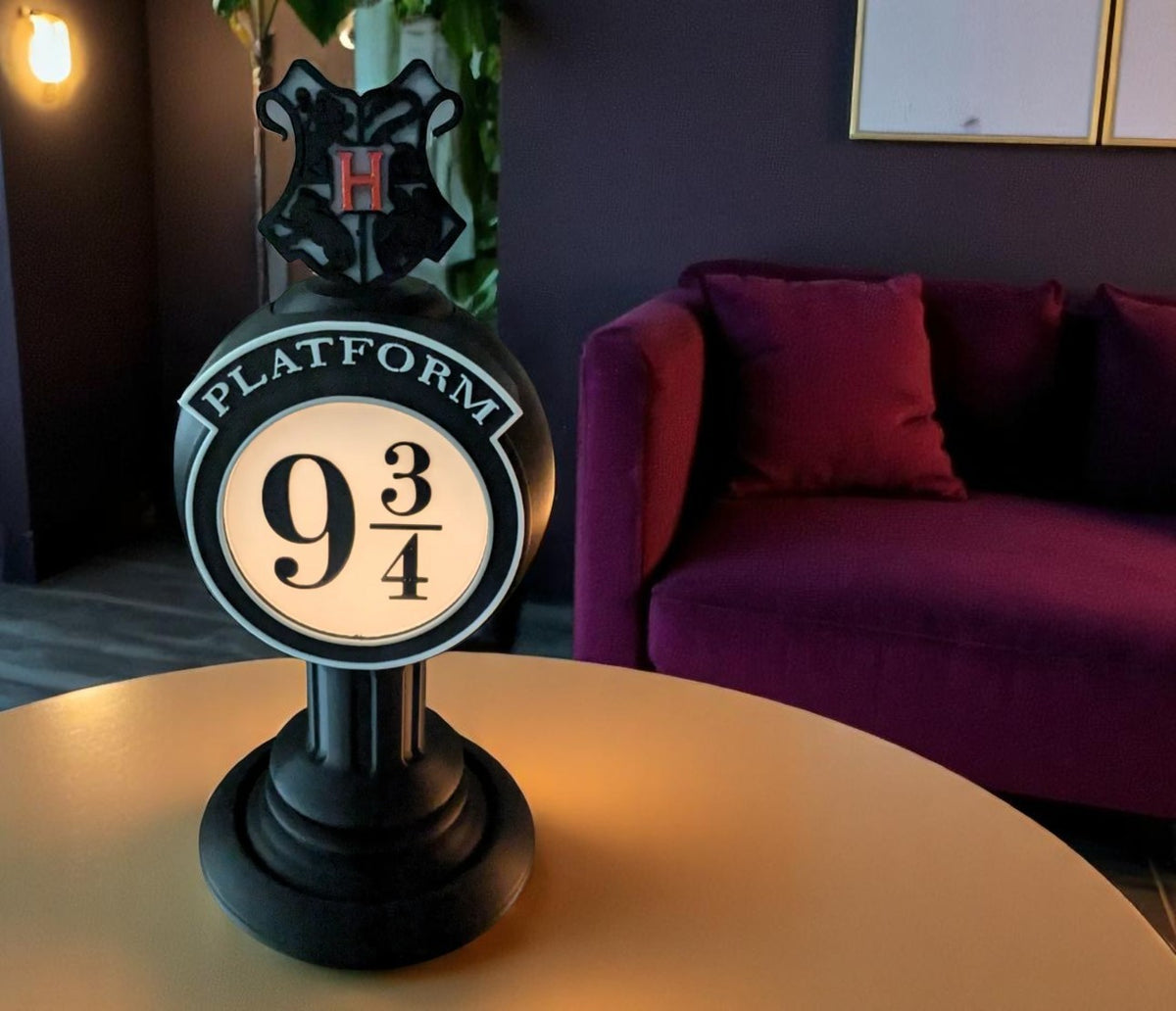 Platform 9¾ Lightbox Lamp – 3D Printed Harry Potter Fan Art Lantern | Wizard Decor