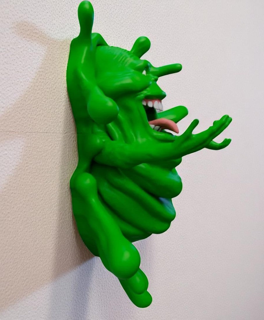 Slimer Wall Mount – 3D Printed Ghostbusters Fan Art Decor | Geeky Horror Display