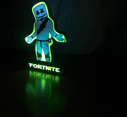 Marshmello Fortnite-Inspired Lightbox – Gamer Fan Art Lamp