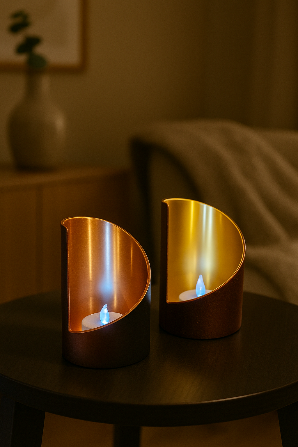 Luna Arc Candle Holders - Σετ Κηροπήγια "Ημισέληνος" | Μοντέρνα Διακόσμηση με Αντανάκλαση 
