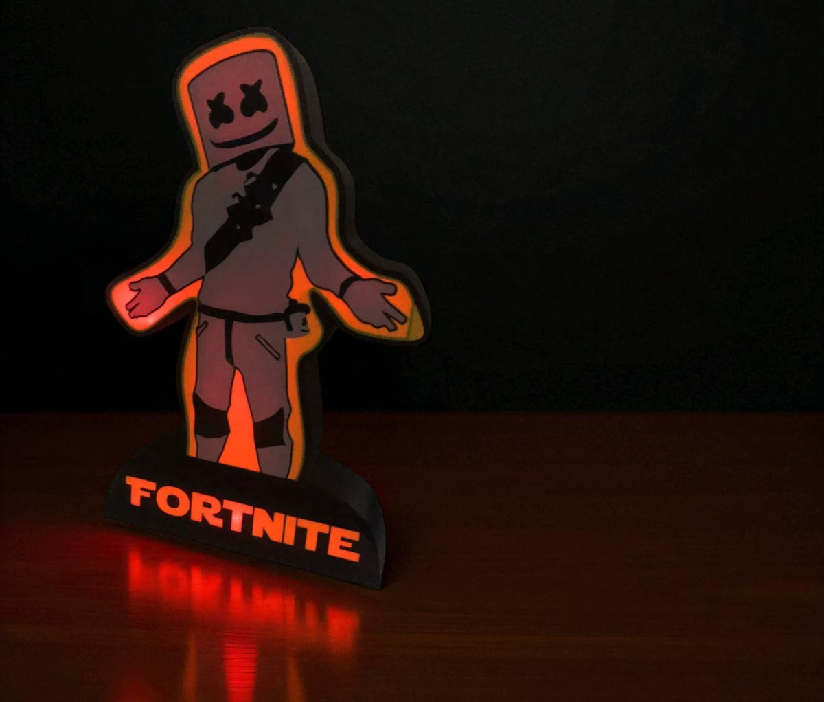 Marshmello Fortnite-Inspired Lightbox – Gamer Fan Art Lamp