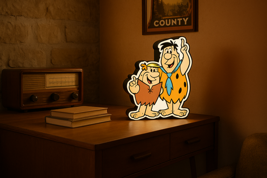 Flintstones Retro Lightbox - Φωτιστικό "Φλίντστοουνς" | Vintage Διακόσμηση & Δώρο Νοσταλγίας